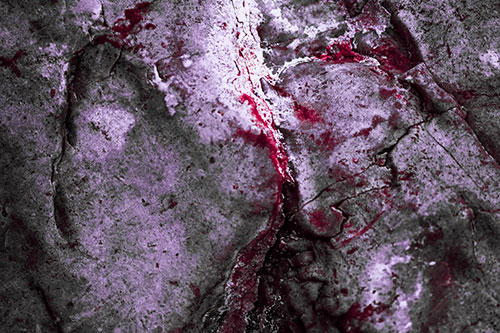 Stained Blood Splatter Rock Surface (Pink Tint Photo)