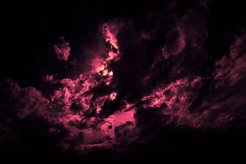 Sun Eyed Open Mouthed Creature Cloud (Pink Tint Photo)