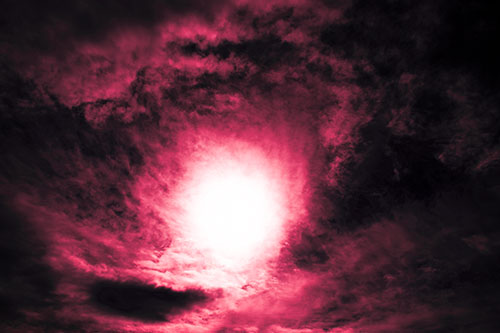 Sun Vortex Consumes Clouds (Pink Tint Photo)