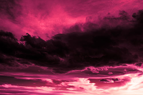 Sunset Producing Fire Orange Clouds (Pink Tint)