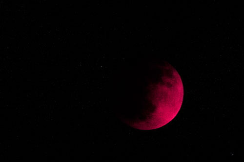 Total Lunar Eclipse Moon (Pink Tint Photo)