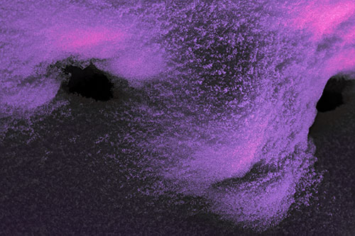 Triangle Powdered Snow Face Atop Soil (Pink Tint)