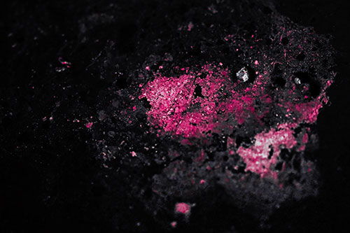 Wide Eyed Oil Demon Face Floating Atop Water (Pink Tint)