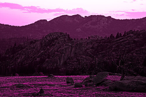 Arching Mountain Double Sunrise (Pink Tone Photo)