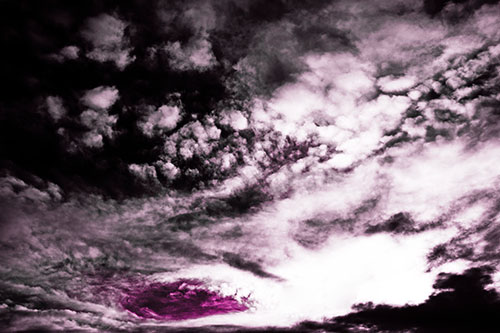 Evil Eyed Cloud Invades Bright White Light (Pink Tone Photo)