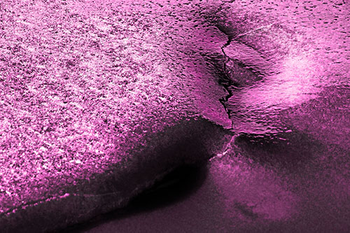 Frozen Cracking Ice Valley (Pink Tone)