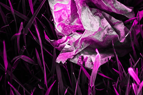 Grease Stained Demon Faced Taco Bell Wrapper (Pink Tone)