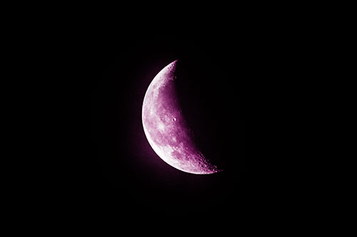 Half Crescent Blue Moon (Pink Tone Photo)