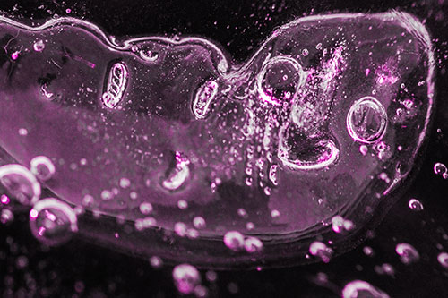 Happy Bubble Faced Blob Frozen Among River (Pink Tone)