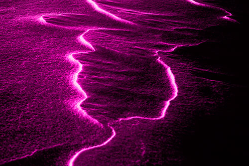 Lightning Streak Snow Drift (Pink Tone Photo)