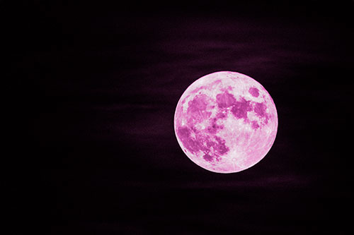 October Full Hunters Moon (Pink Tone Photo)