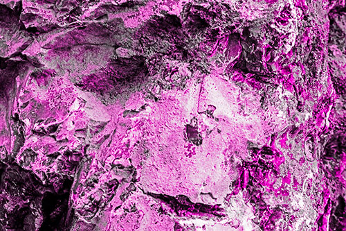 Shut Eyed Rock Face Decomposing (Pink Tone)