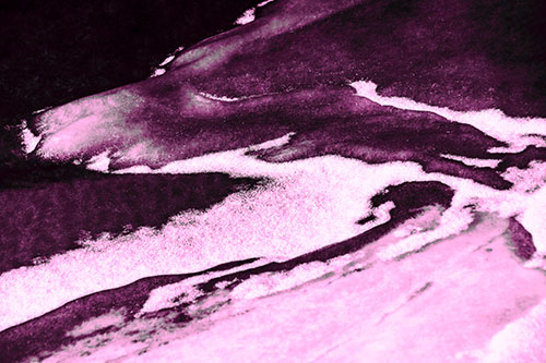 Sleeping Polar Bear Ice Formation (Pink Tone Photo)