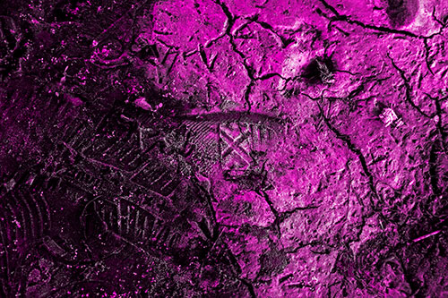 Soggy Cracked Mud Face Smirking (Pink Tone Photo)