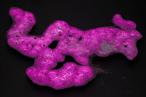 Sorrow Morphing Bubble Face Floating Above Soil (Pink Tone)
