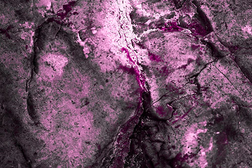 Stained Blood Splatter Rock Surface (Pink Tone Photo)