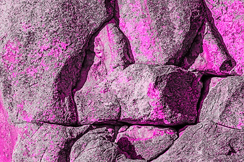 Stone Sphinx Within Rock Formation (Pink Tone Photo)