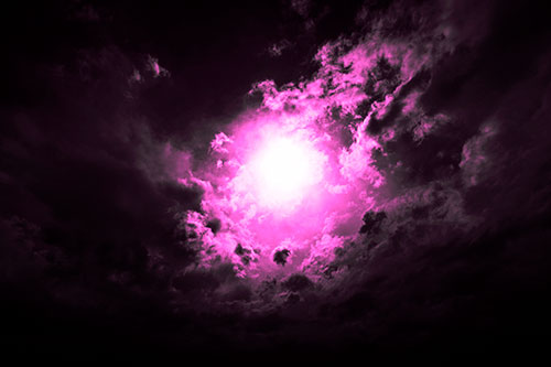Sun Vortex Cloud Spiral (Pink Tone Photo)