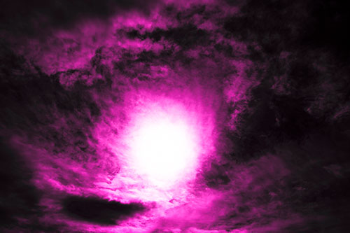 Sun Vortex Consumes Clouds (Pink Tone Photo)