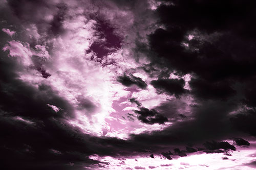 Thick Dark Cloud Refuses To Split In Half (Pink Tone Photo)