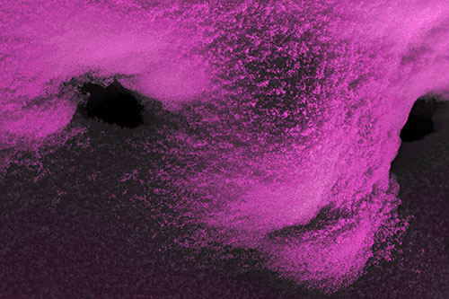 Triangle Powdered Snow Face Atop Soil (Pink Tone)