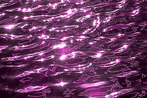 Water Ripples Sparkling Among Sunlight (Pink Tone Photo)