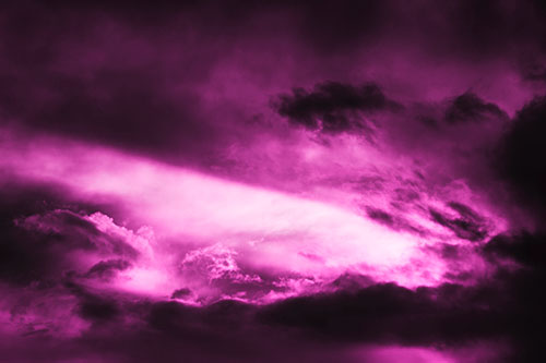 White Light Tearing Through Clouds (Pink Tone Photo)