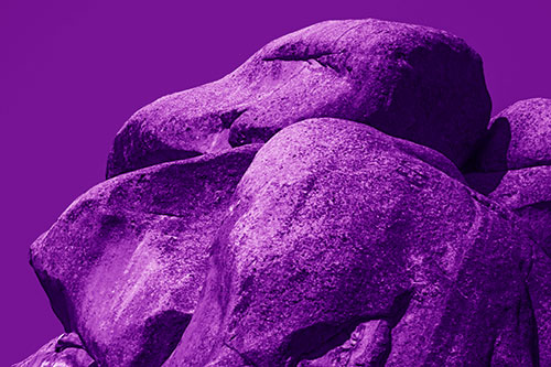 Ancient Rock Face Formation (Purple Shade Photo)