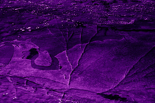 Bubble Cracking River Ice (Purple Shade Photo)