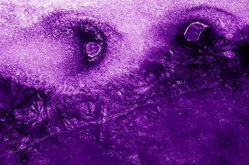 Bubble Eyed Smirk Cracking River Ice Face (Purple Shade Photo)