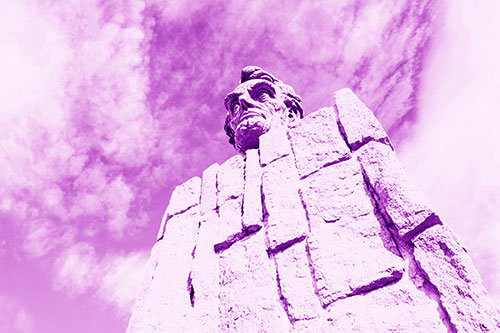 Cloud Mass Above Presidential Statue (Purple Shade Photo)