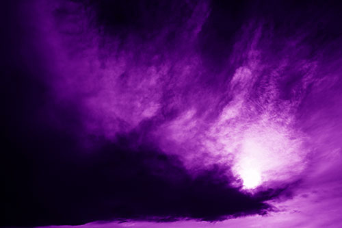 Dark Cloud Mass Holding Sun (Purple Shade Photo)