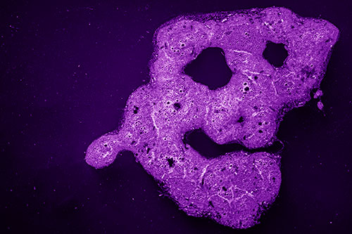 Droopy Smiling Bubble Face Floating Above Soil (Purple Shade)