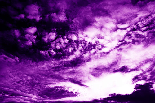 Evil Eyed Cloud Invades Bright White Light (Purple Shade Photo)