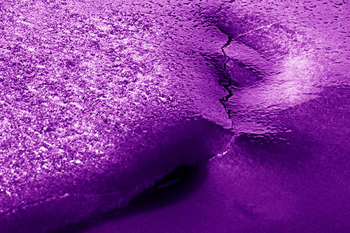 Frozen Cracking Ice Valley (Purple Shade Photo)