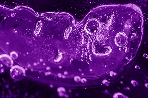 Happy Bubble Faced Blob Frozen Among River (Purple Shade)