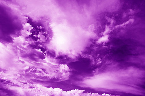 Ocean Sea Swirling Clouds (Purple Shade Photo)