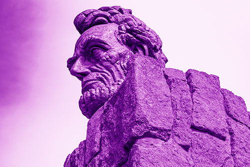 Presidential Statue Side View Headshot (Purple Shade Photo)
