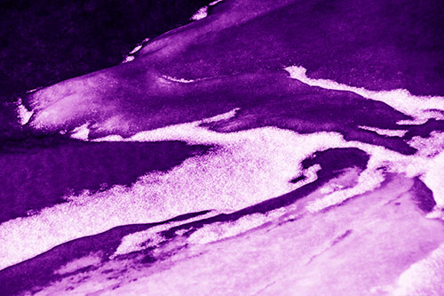 Sleeping Polar Bear Ice Formation (Purple Shade Photo)