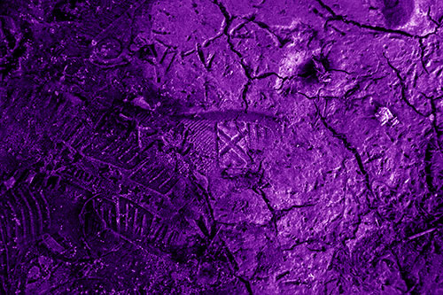 Soggy Cracked Mud Face Smirking (Purple Shade Photo)