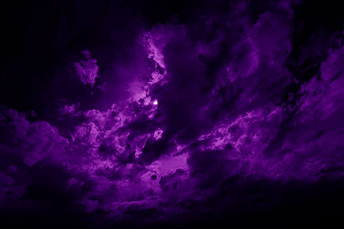 Sun Eyed Open Mouthed Creature Cloud (Purple Shade Photo)