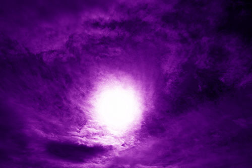 Sun Vortex Consumes Clouds (Purple Shade Photo)