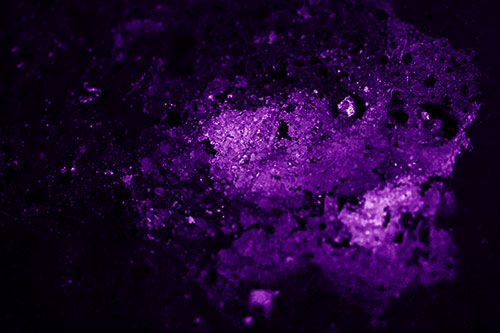 Wide Eyed Oil Demon Face Floating Atop Water (Purple Shade)