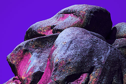 Ancient Rock Face Formation (Purple Tint)