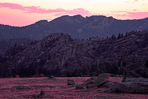 Arching Mountain Double Sunrise (Purple Tint Photo)