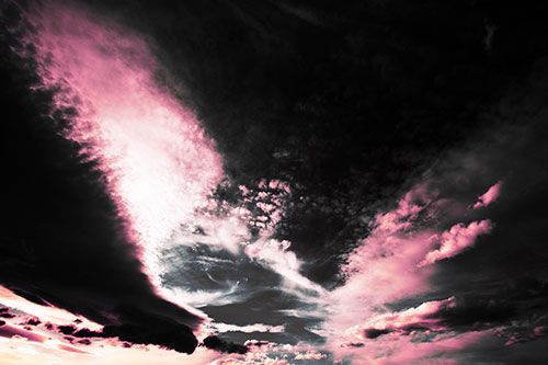 Curving Black Charred Sunset Clouds (Purple Tint)