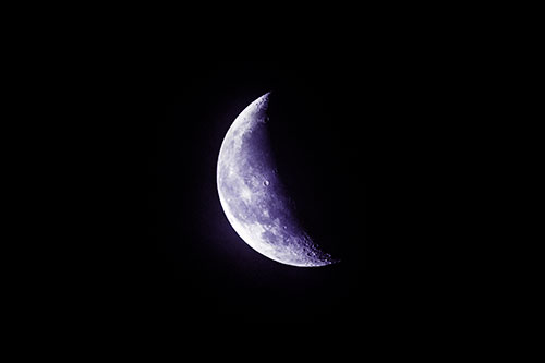 Half Crescent Blue Moon (Purple Tint Photo)