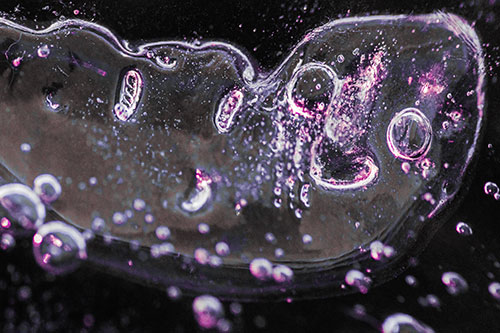 Happy Bubble Faced Blob Frozen Among River (Purple Tint)