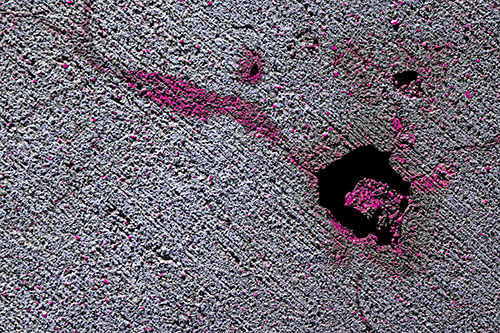 Screaming Wet Asphalt Face Cracking Apart (Purple Tint)