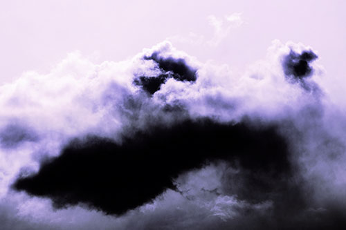 Smearing Neutral Faced Cloud Formation (Purple Tint Photo)